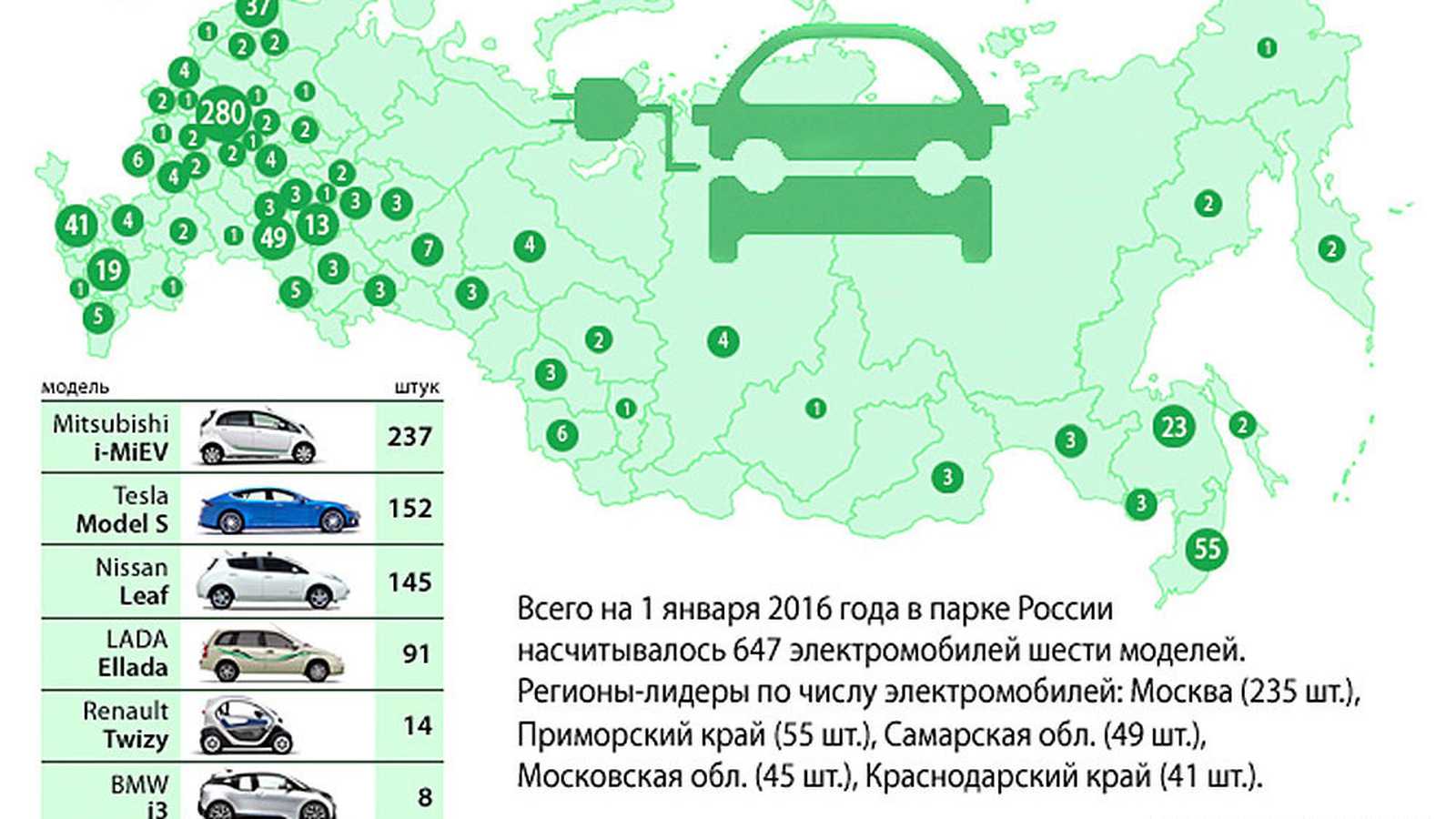 Электрозарядка для электромобилей карта