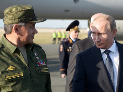 Путину показали эпизод командно-штабных учений с уничтожением террористов