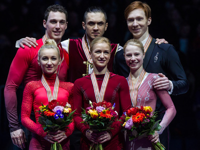 Российские фигуристы взяли семь медалей на чемпионате Европы