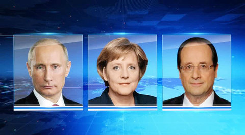 Путин, Меркель и Олланд обсудили Украину