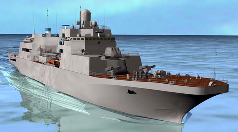 В Калининграде заложен новый большой десантный корабль "Петр Моргунов"