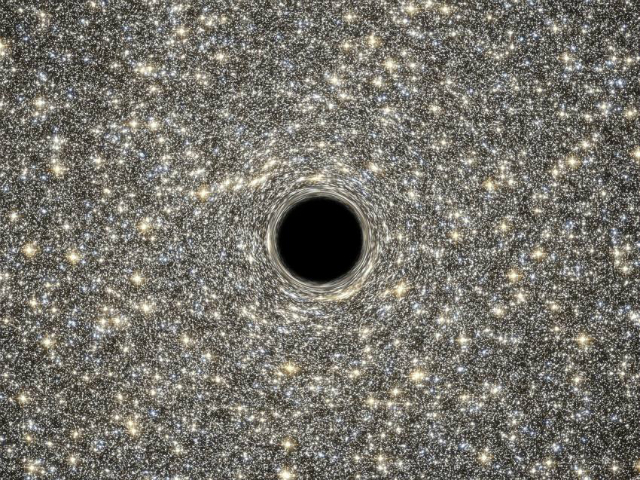 Массивная чёрная дыра оказалась не под стать карликовой галактике