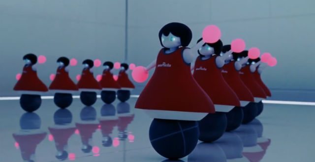 Болельщицы выполняют свои движения синхронно (иллюстрация Murata Manufacturing).