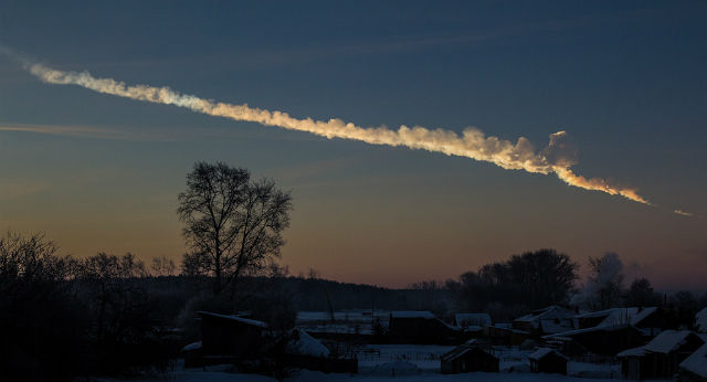 Падение метеорита Челябинск взволновало весь мир в феврале 2013 года (фото Wikimedia Commons). 