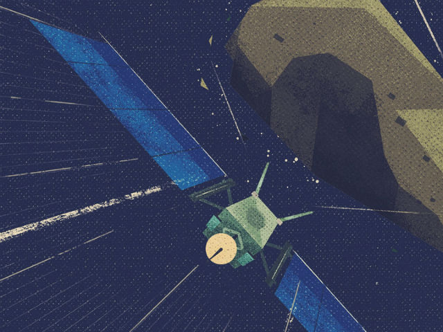 В августе 2014 года аппарат максимально сблизится с объектом своих наблюдений (иллюстрация ESA/Rosetta). 