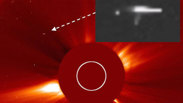 Уфологи разглядели на снимках NASA космический корабль, заряжающийся от Солнца